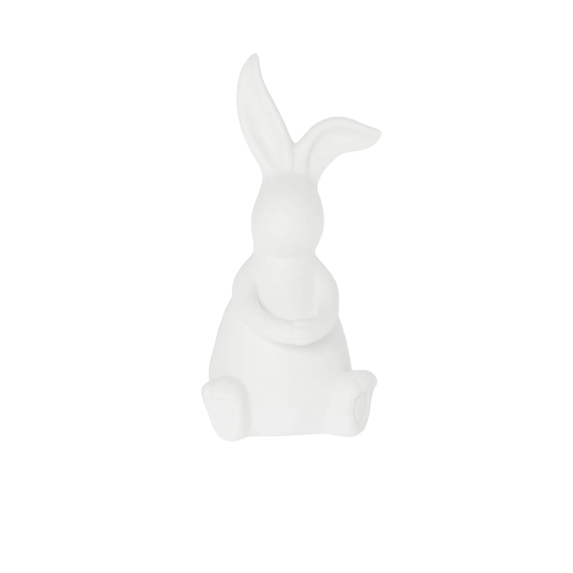 Storefactory Osterhase "Elias" weiß 19 cm mit Blumenhalter