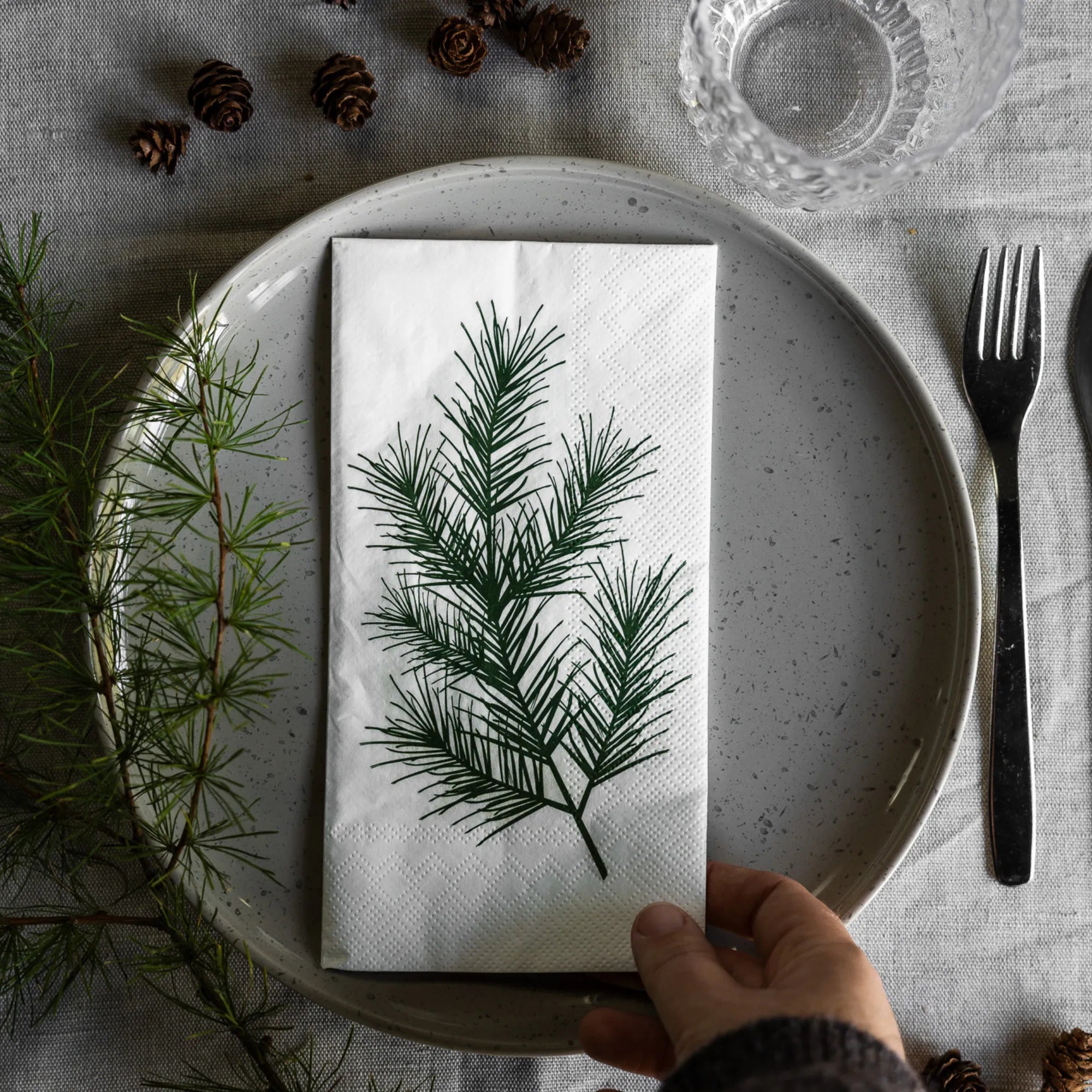 Storefactory Servietten "Grankvist" Winter Weihnachten 16 Stück