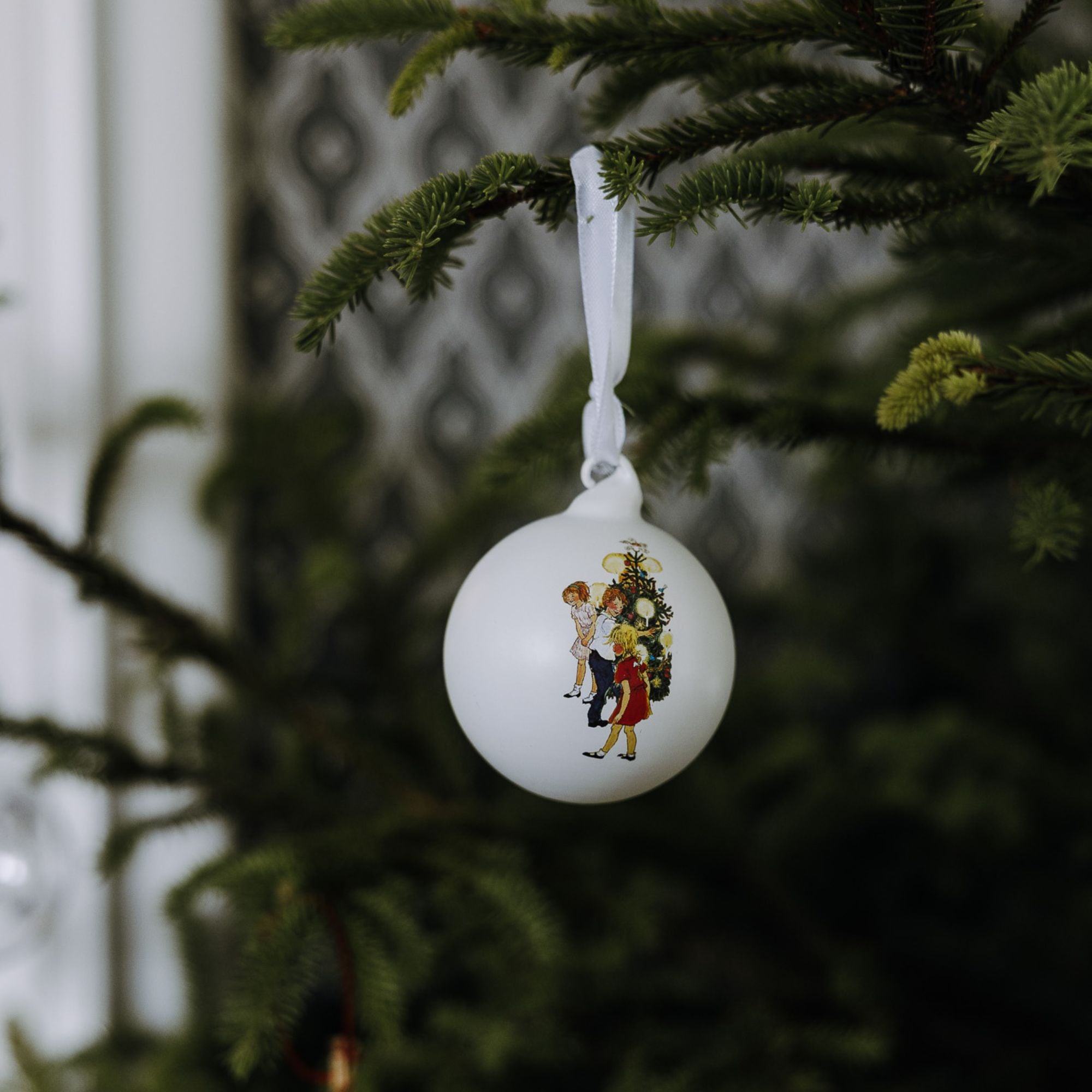 Storefactory "Wir Kinder von Bullerbü" Kapitel 4 Weihnachtskugeln weiß 3-er Set