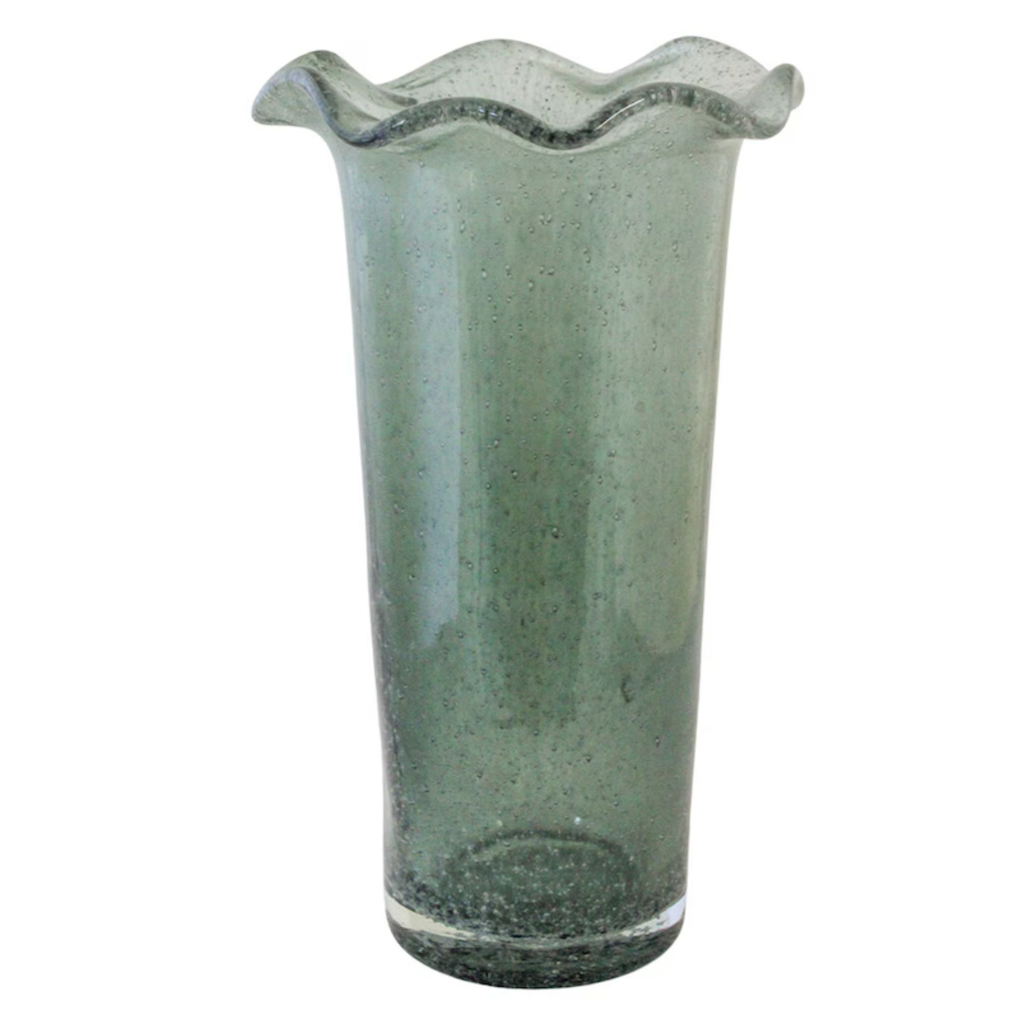 Strömshaga Vase "Milla" grün aus Glas 22 cm hoch