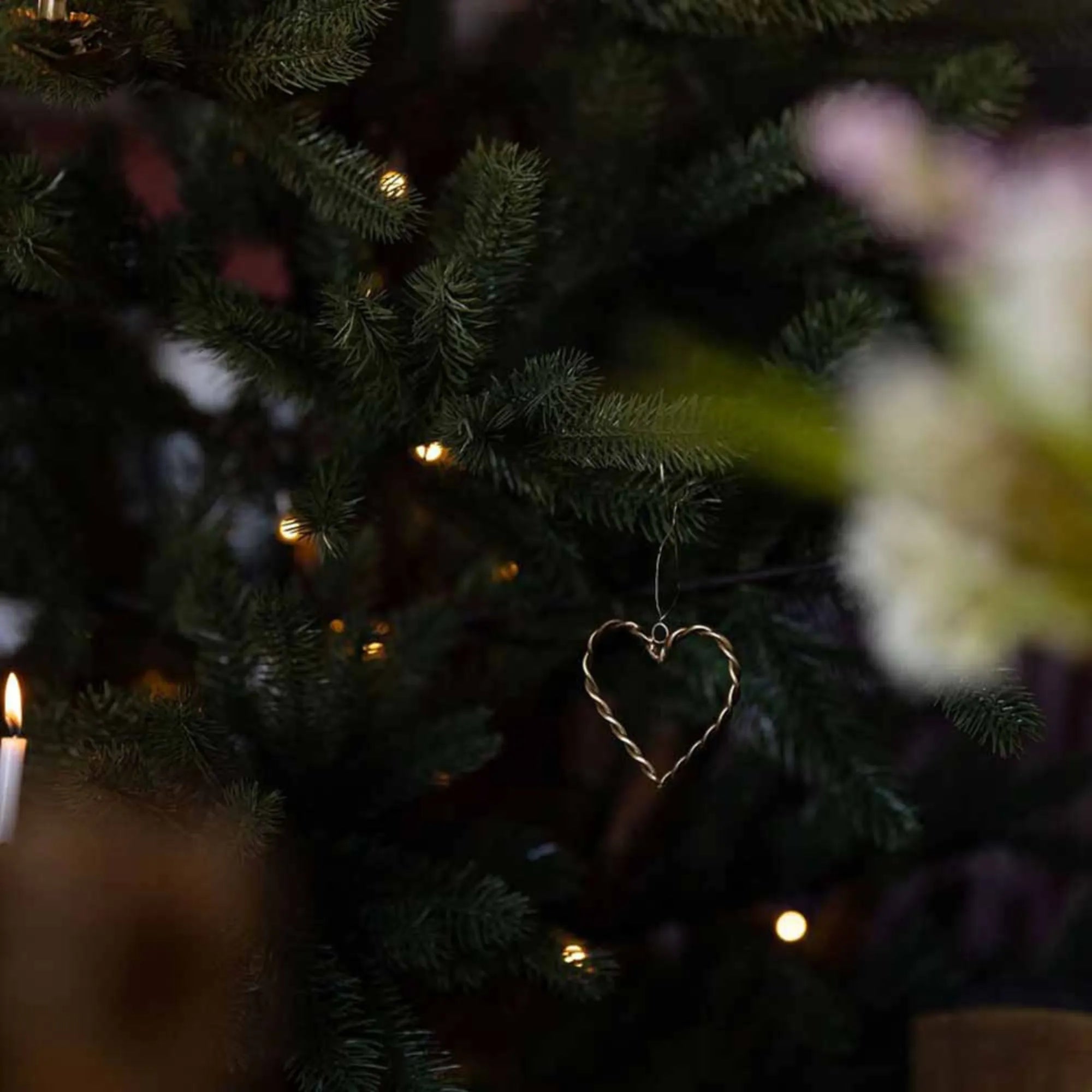 Strömshaga Anhänger Weihnachten "Estelle" Herz messingfarben