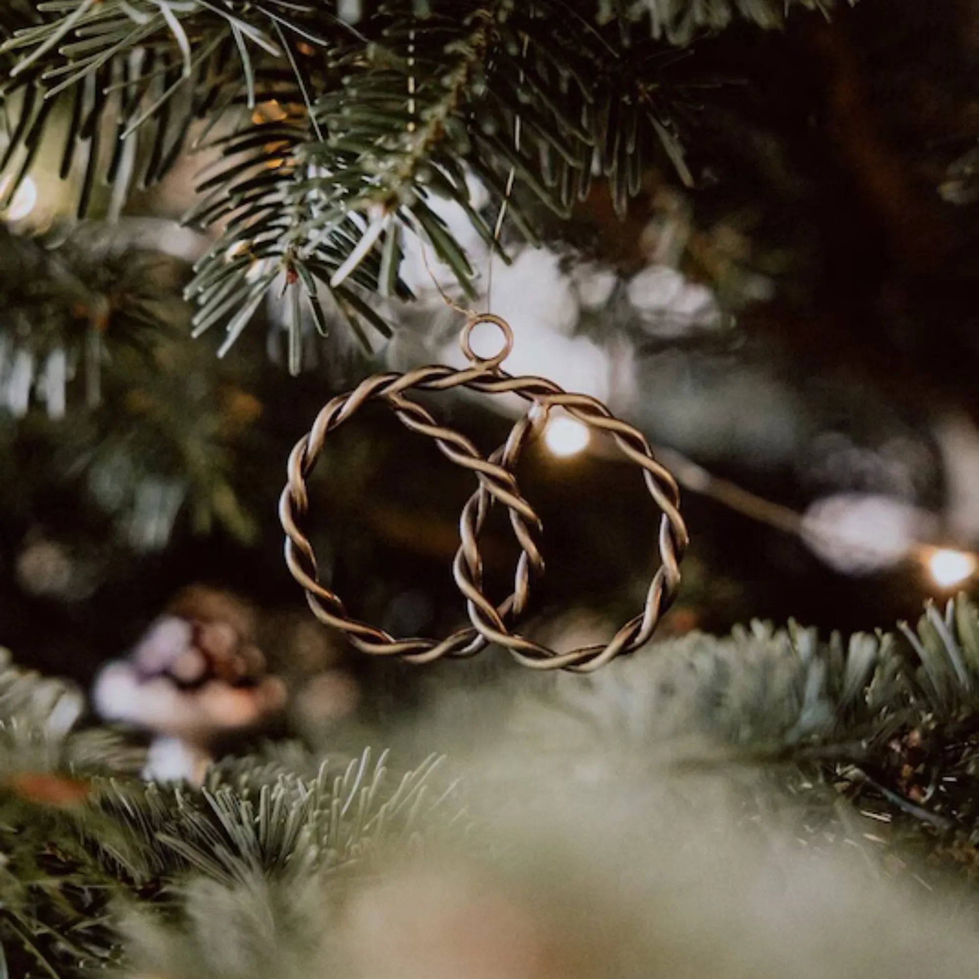 Strömshaga Anhänger Weihnachten "Estelle" Brezel messingfarben