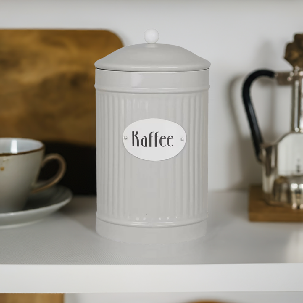 Strömshaga Aufbewahrung Dose "Hugo" Kaffee beige grau