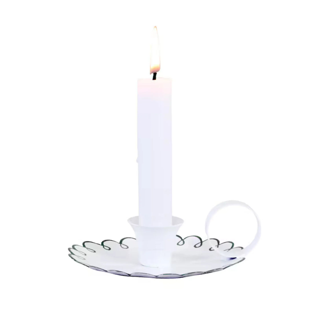 Strömshaga Kerzenhalter "Saga" weiß grün