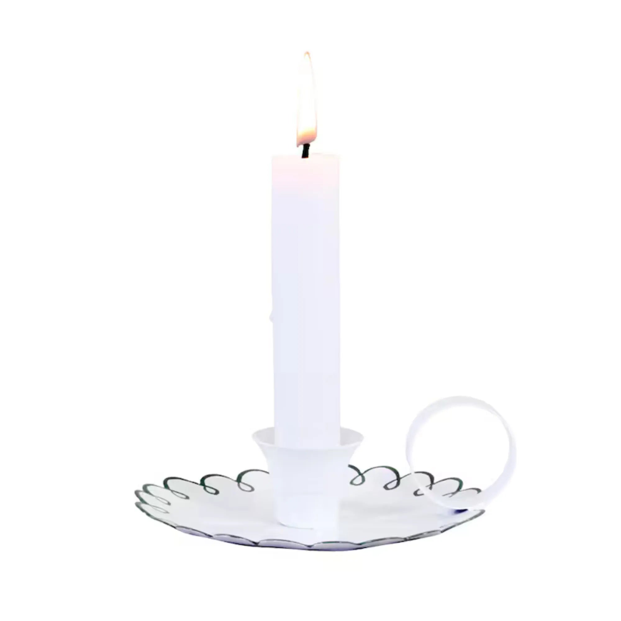 Strömshaga Kerzenhalter "Saga" weiß grün
