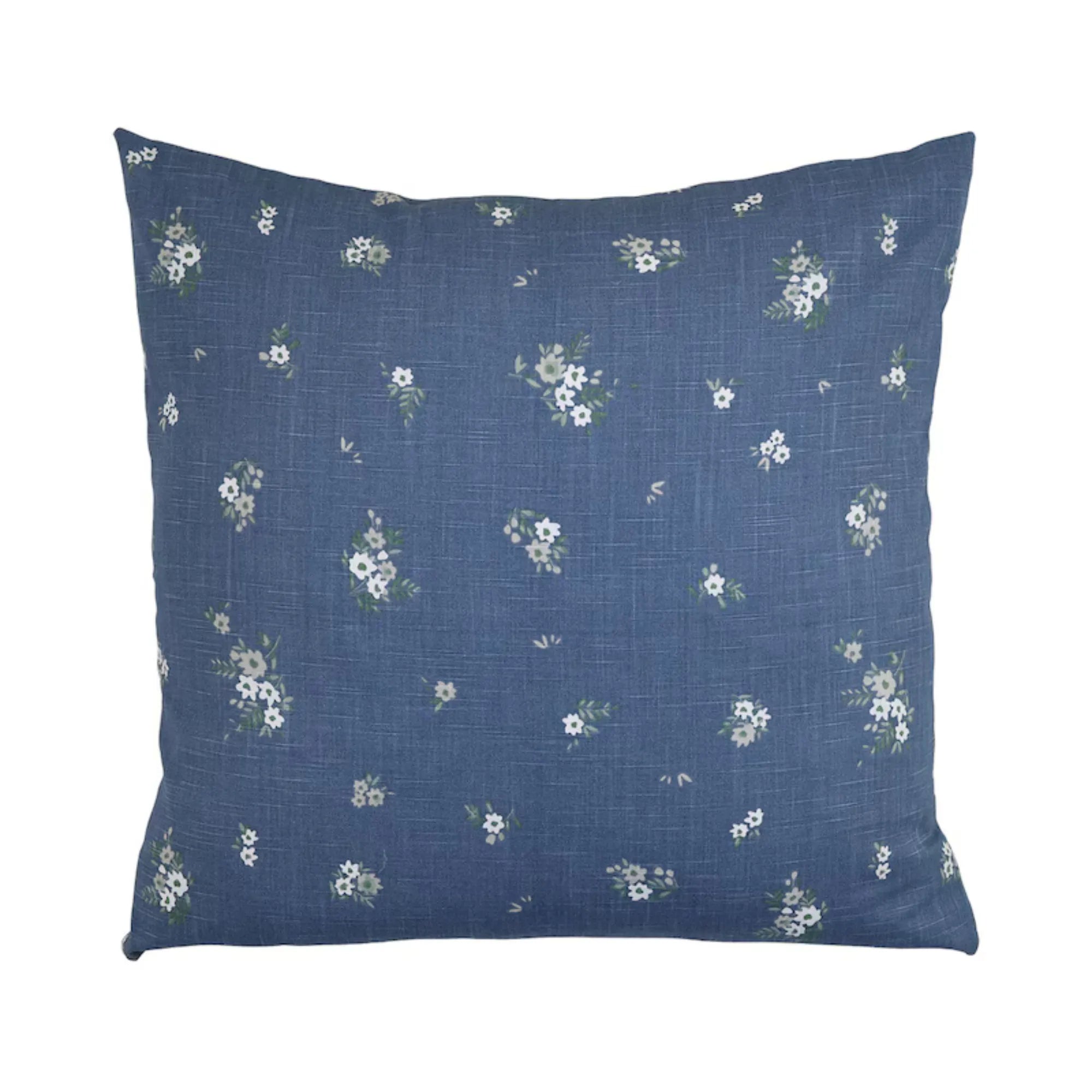 Strömshaga Kissenhülle Flora blau 45x45 cm