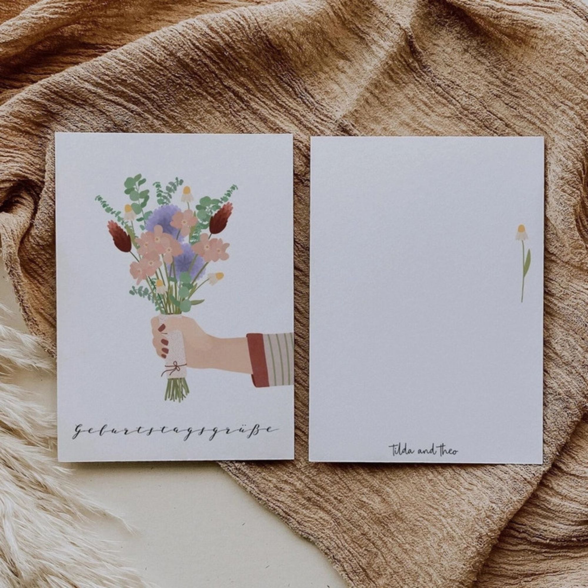 Tilda & Theo Postkarte "Blumenstrauß"