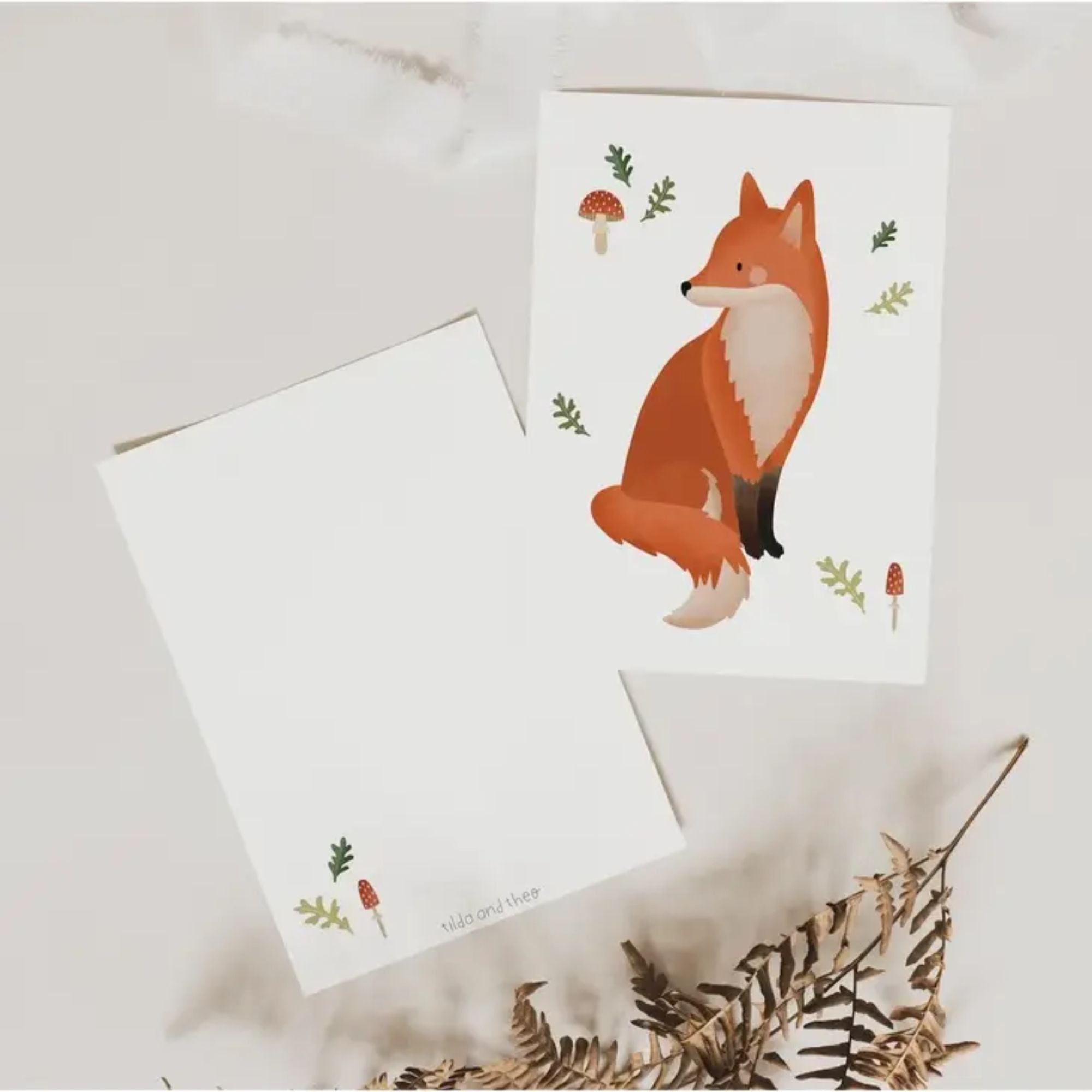 Tilda & Theo Postkarte "Herbst Fuchs"