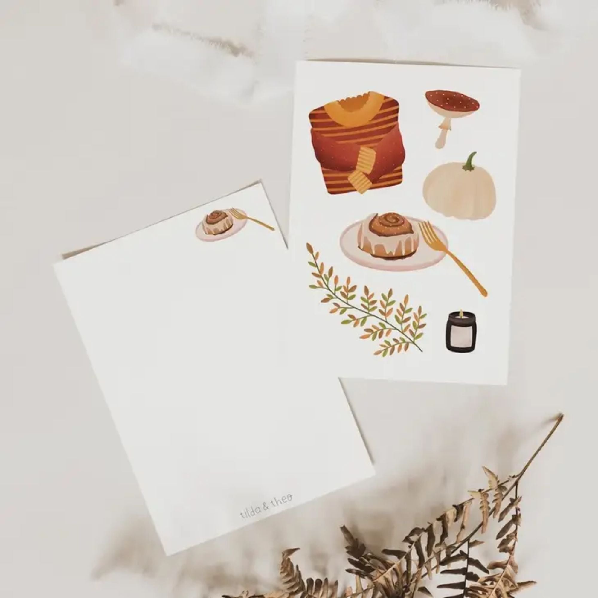 Tilda & Theo Postkarte "Herbstlieblinge"