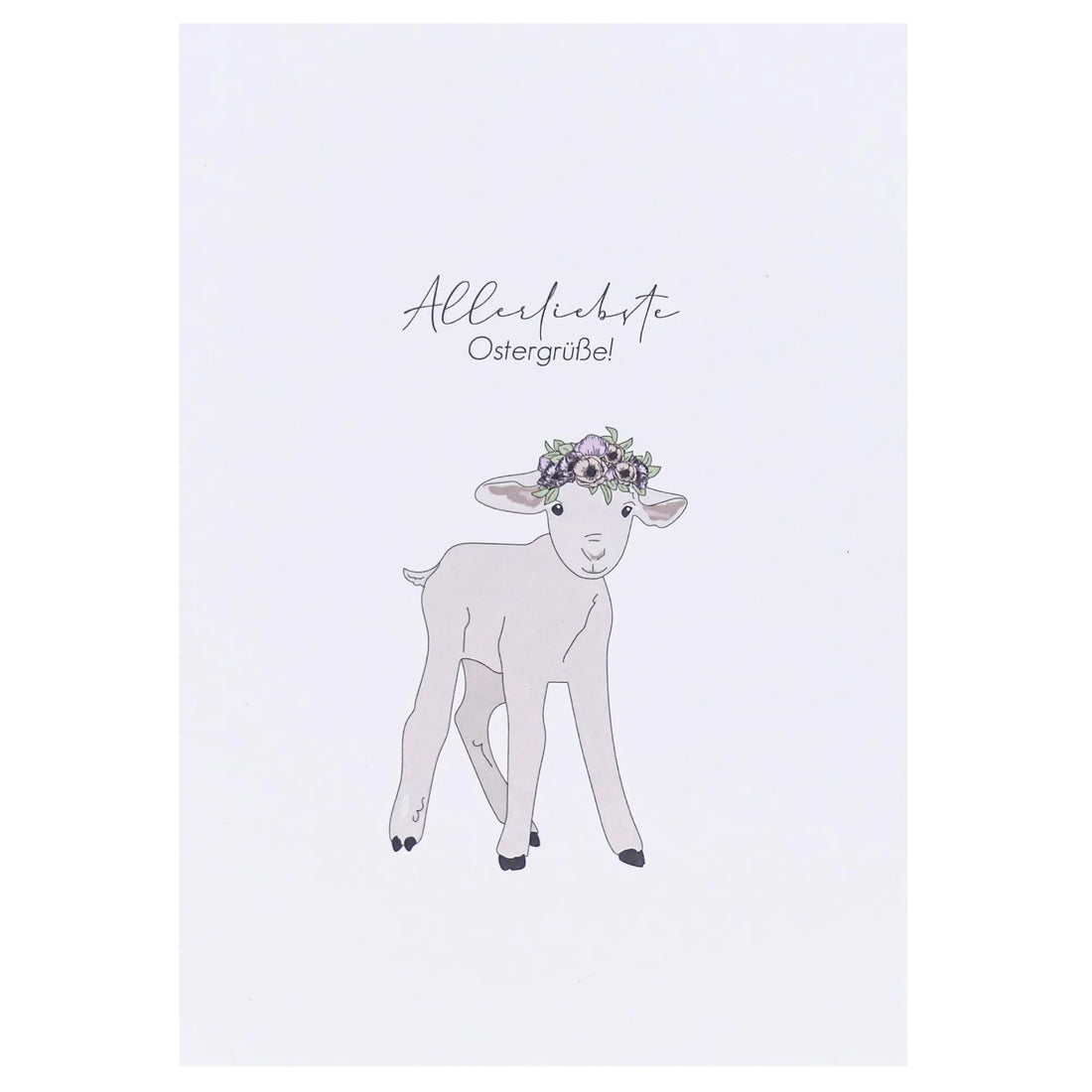 Verblühmeinnicht Postkarte "Allerliebste Ostergrüße"