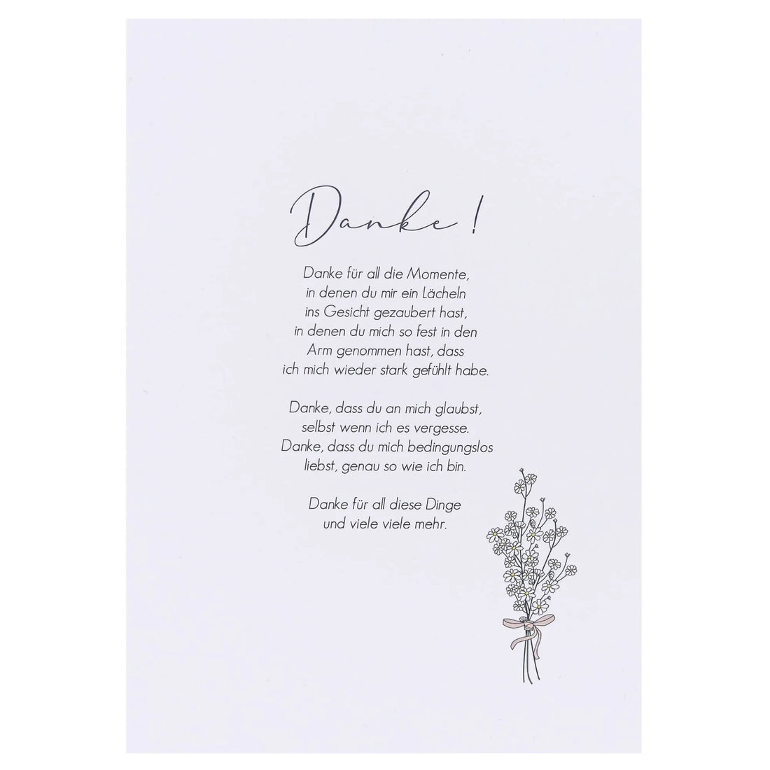 Verblühmeinnicht Postkarte "Danke"