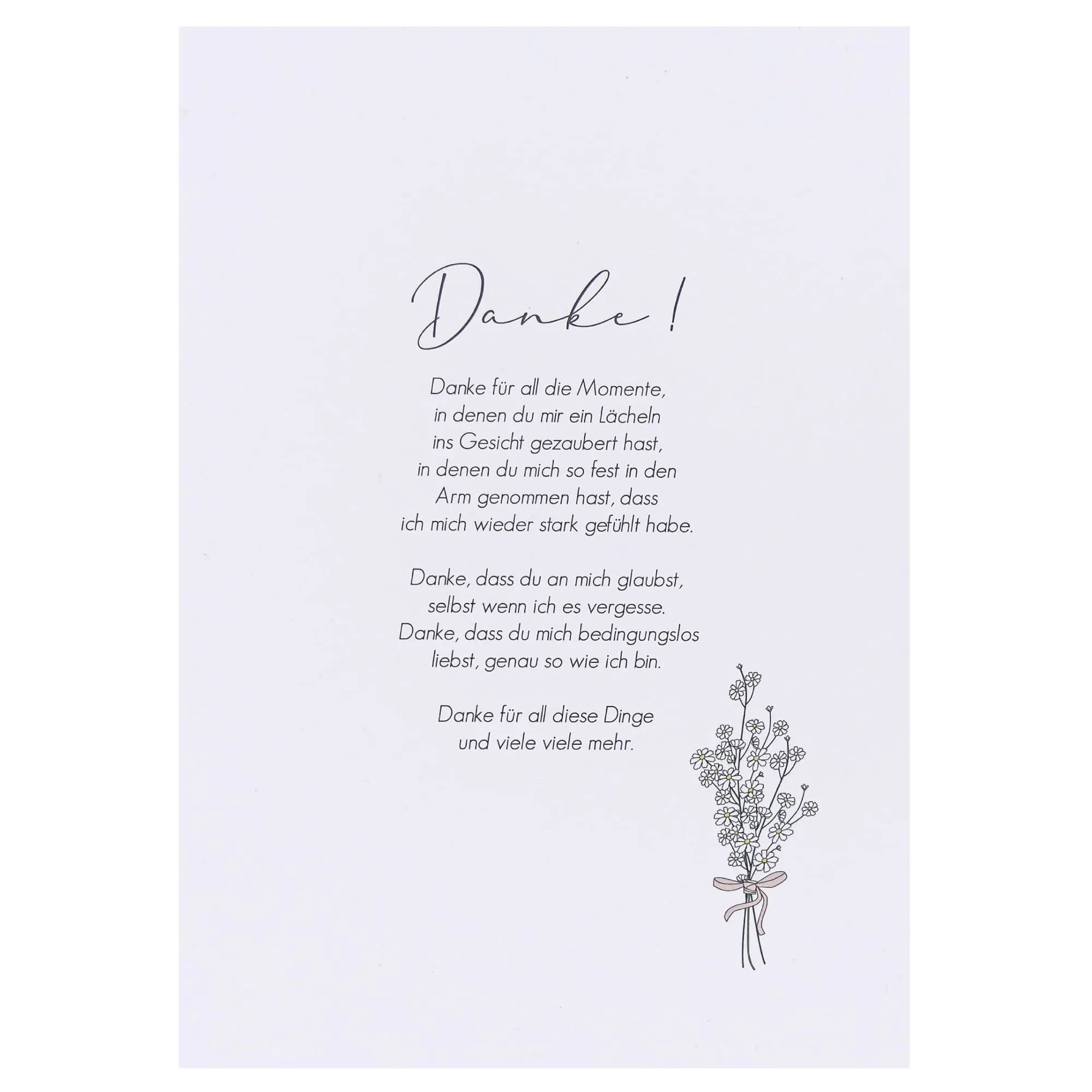 Verblühmeinnicht Postkarte "Danke"
