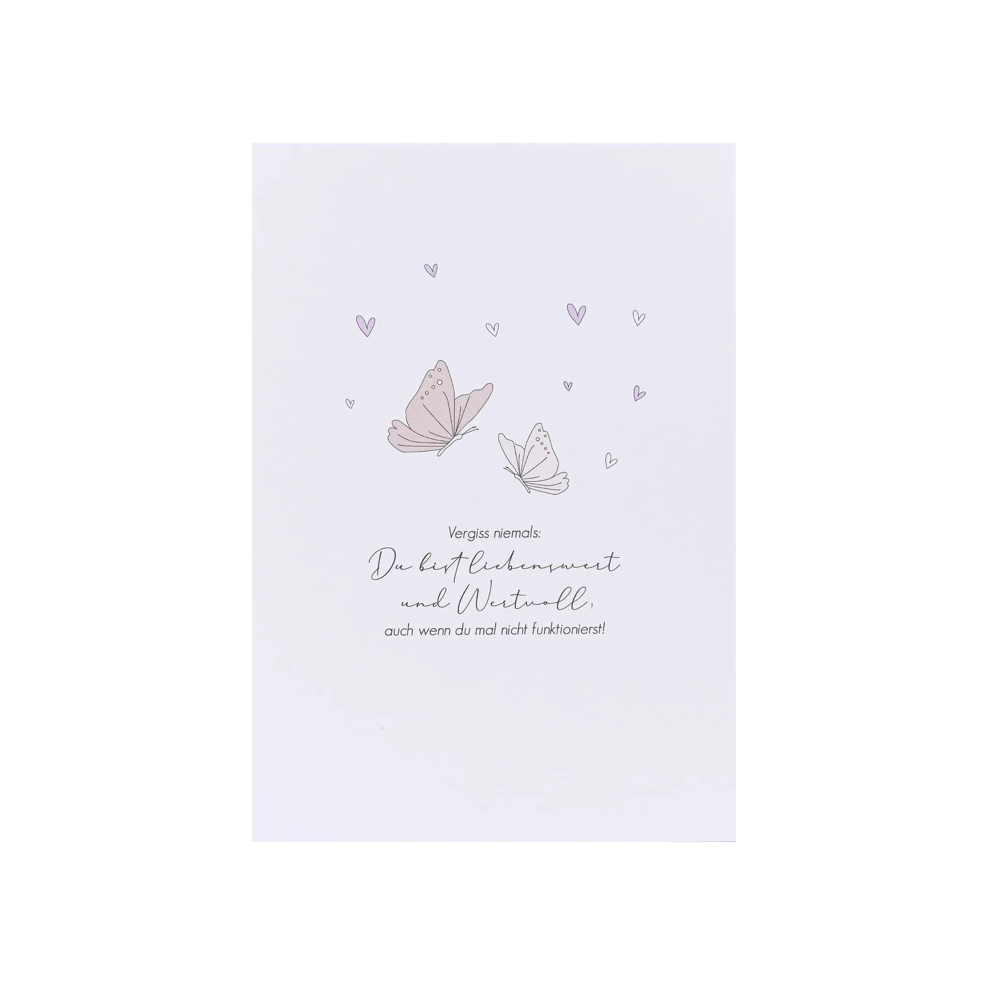 Verblühmeinnicht Postkarte "Du bist liebenswert & wundervoll"