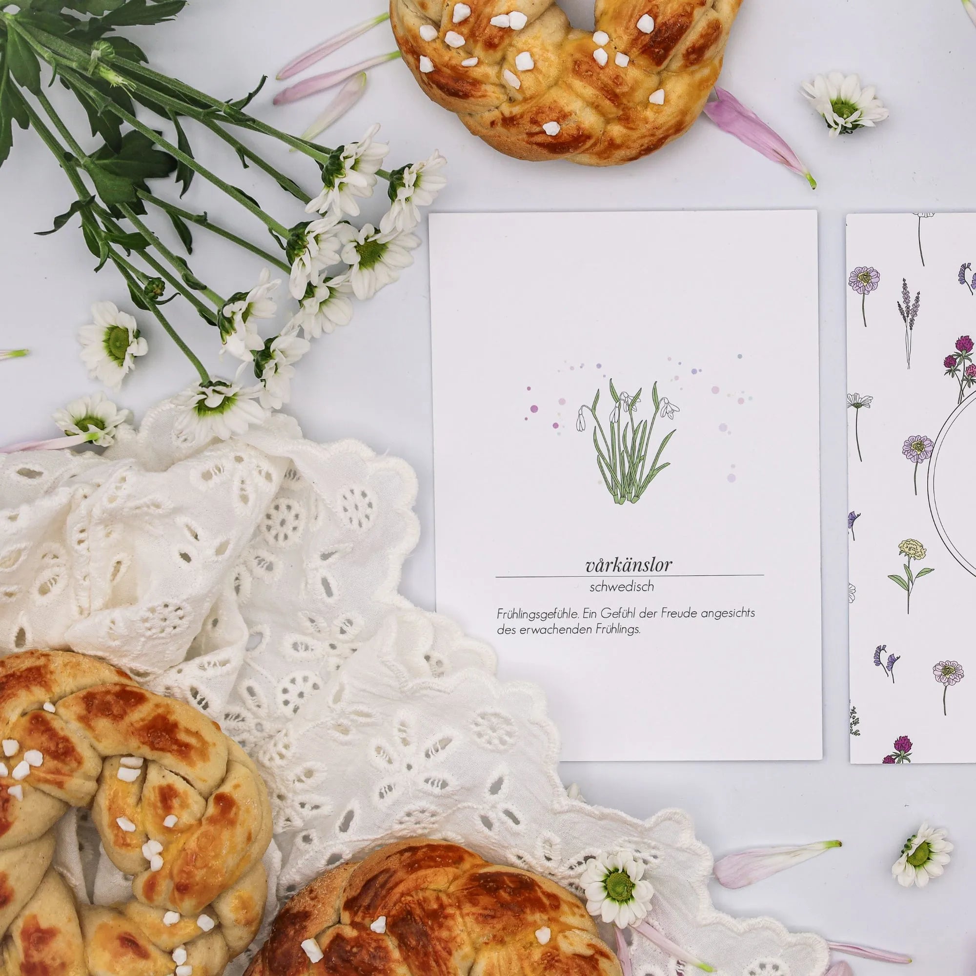 verblühmeinnicht karte schneeglöckchen annaundoleshop