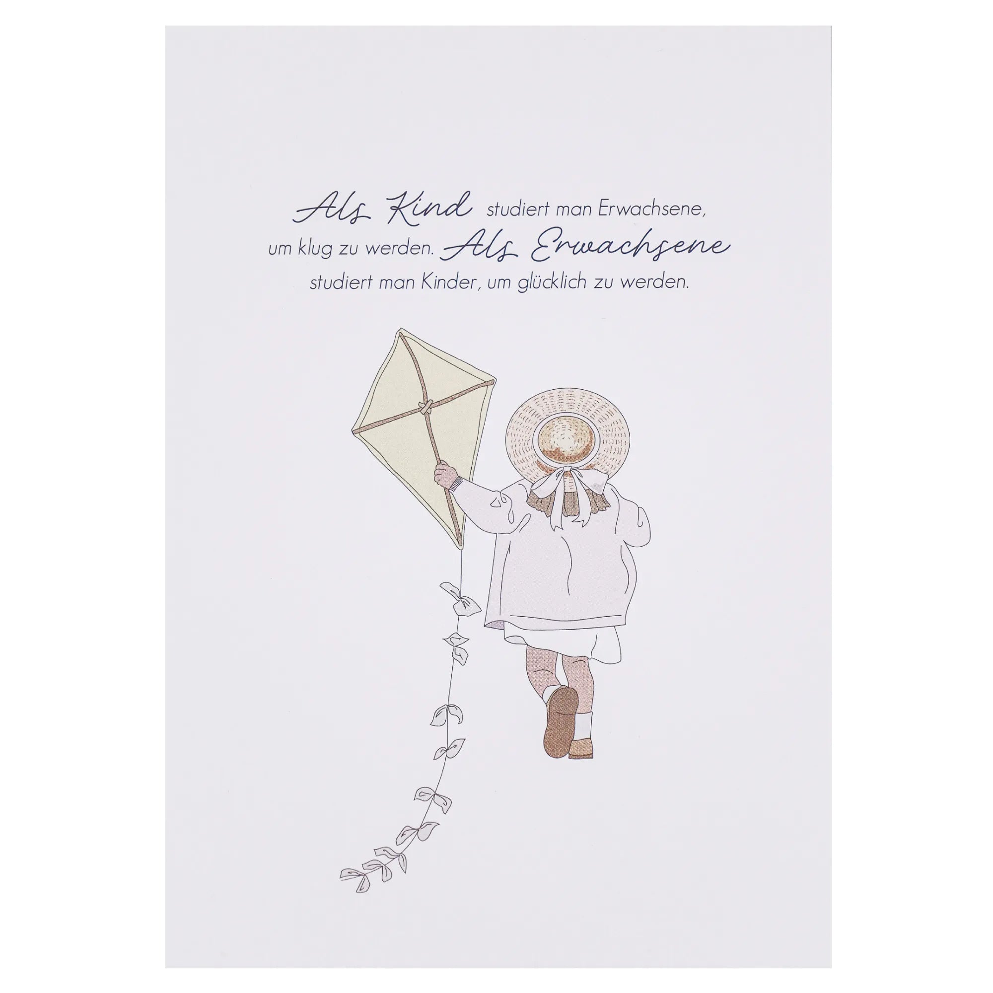 Verblühmeinnicht Postkarte "Von Kindern lernen"