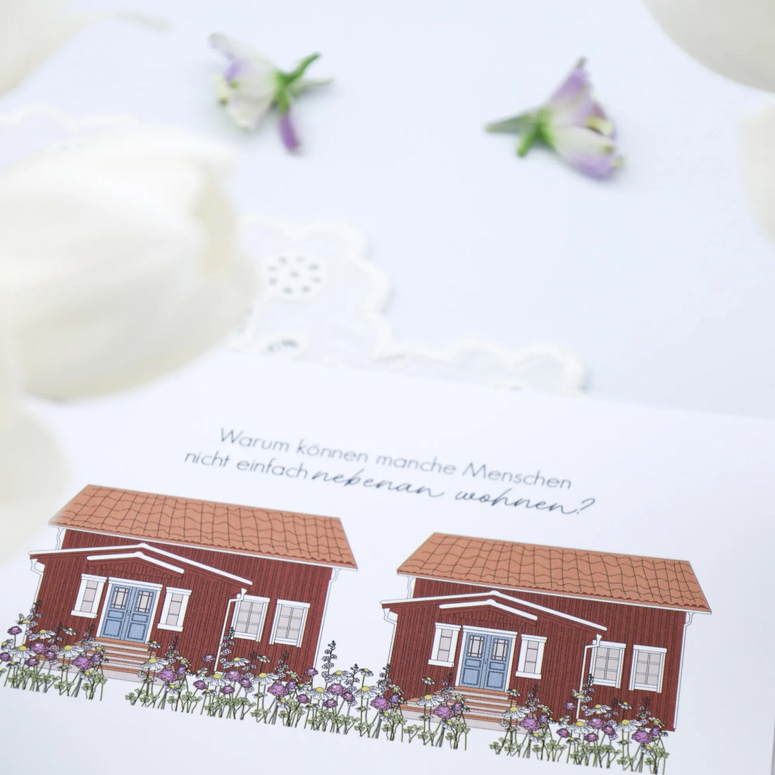 Verblühmeinnicht Postkarte "Warum können manche Menschen nicht.."