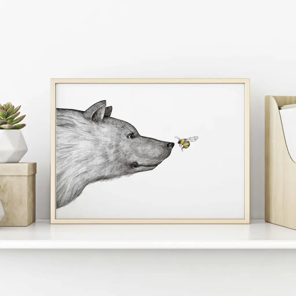 Ligarti "Die Begegnung" A 4 Poster Kunstdruck - Anna und Ole