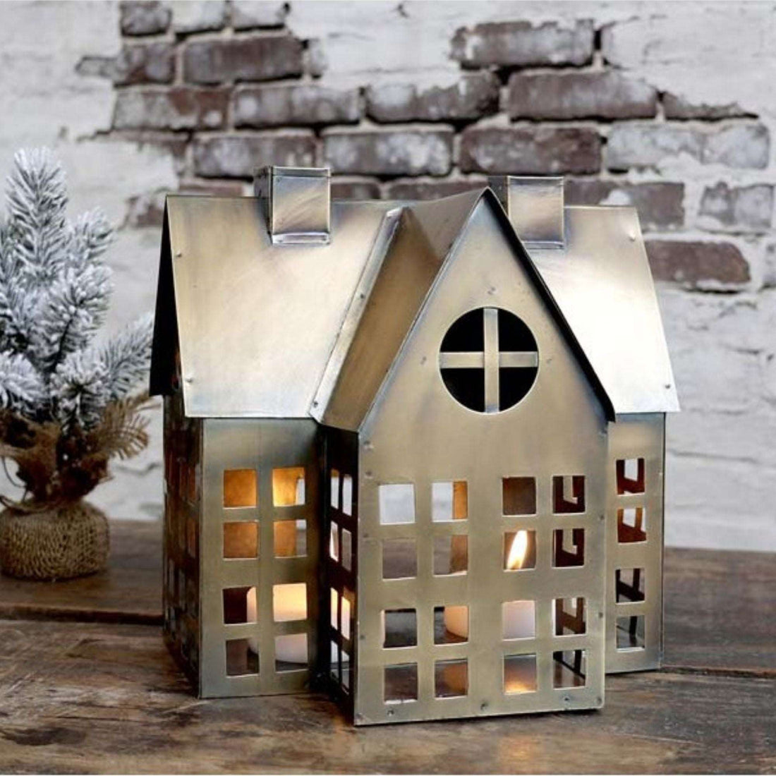 Chic Antique großes Lichthaus für Teelichter