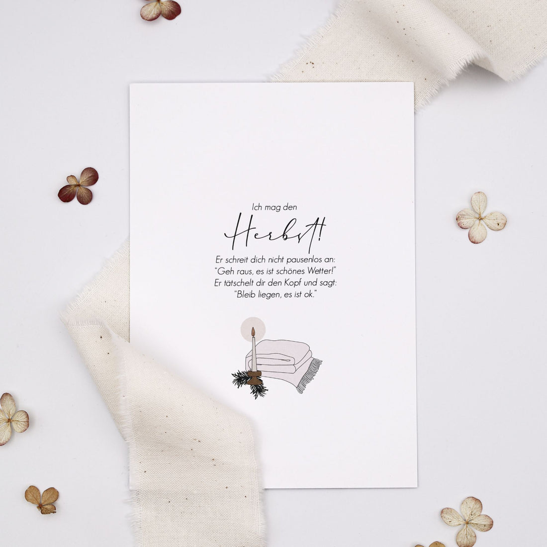 verblühmeinnicht postkarte ich mag den herbst anna und ole shop