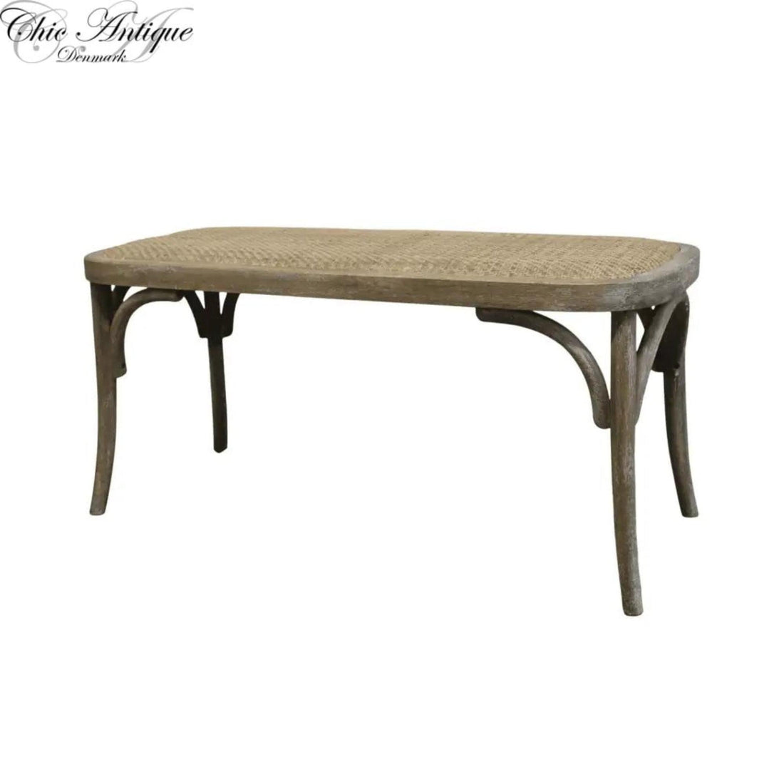 Chic Antique Bench Rattan in French weave
