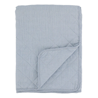 Chic Antique "Aix-Sky Blue" Decke 130 x 180 cm blau weiß gestreift
