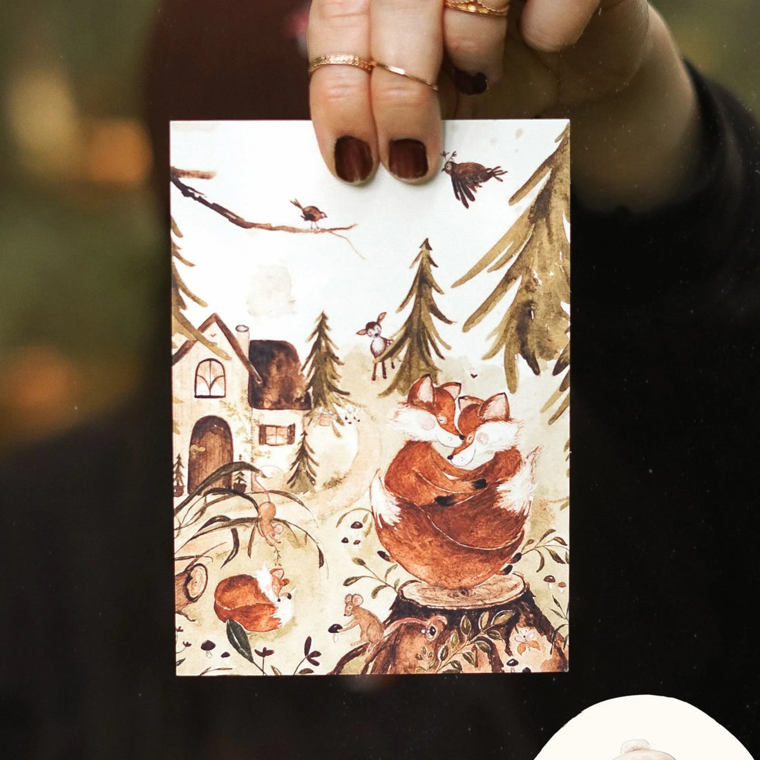 auf 300g Naturkarton in creme gedruckt