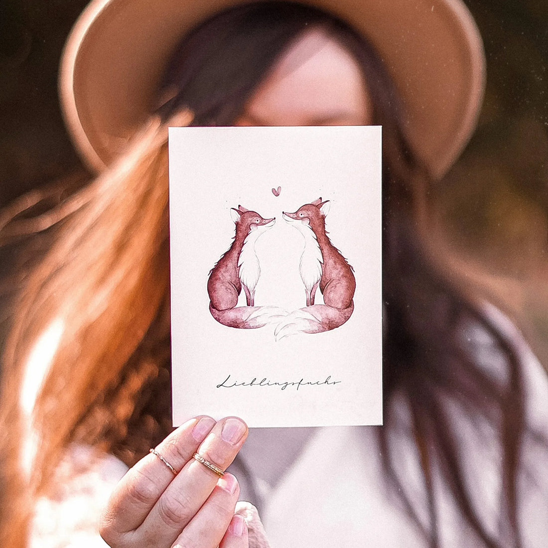 Fuchsmaedchen postkarte lieblingsfuchs anna und ole shop