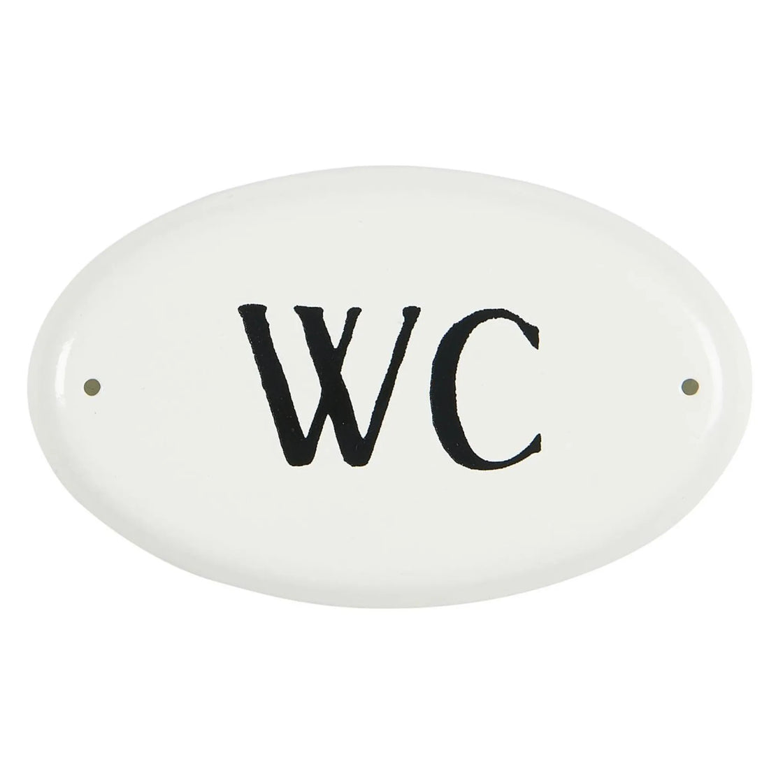 Ib Laursen weißes Schild "WC" aus Metall 9 cm