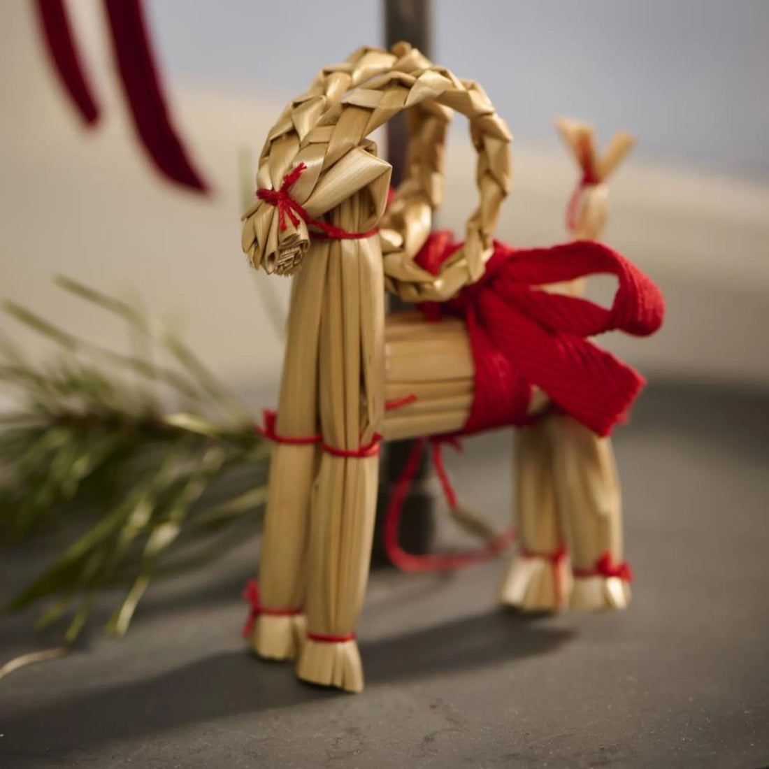 Ib Laursen Julbock Weihnachtsziege hängend 8,5 cm rot