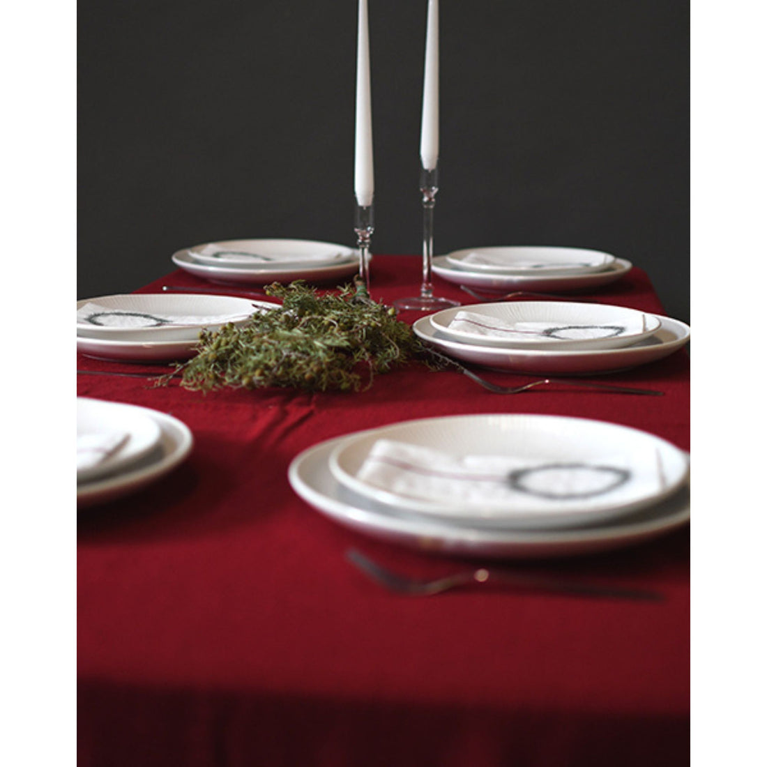 Storefactory "Almo" Tischdecke Tafeltuch rot 140 x 250 cm