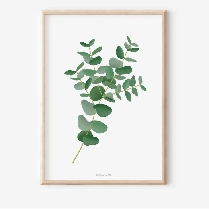 Tilda &amp; Theo Poster &quot;Eukalyptuszweig&quot; in 2 Größen