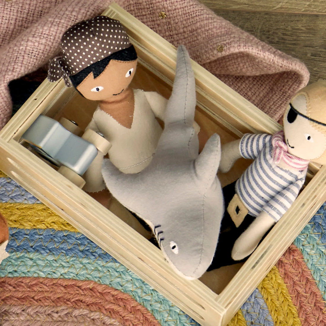 Bloomingville Puppen Spielset "Mio" Pirat 3-teilig aus Baumwolle