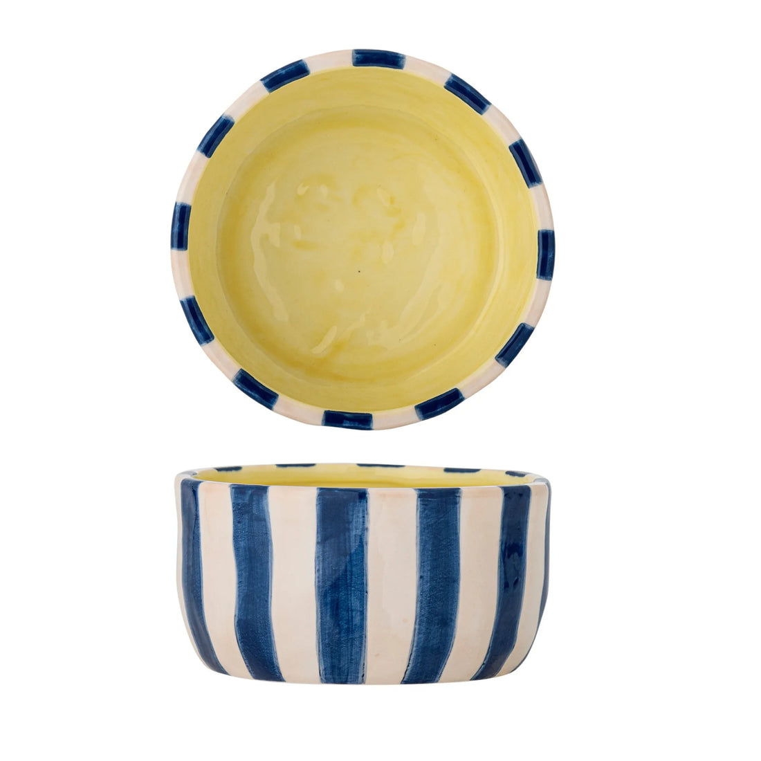 Bloomingville Schale Schüssel "Phoenix" blau rosa gestreift 300 ml