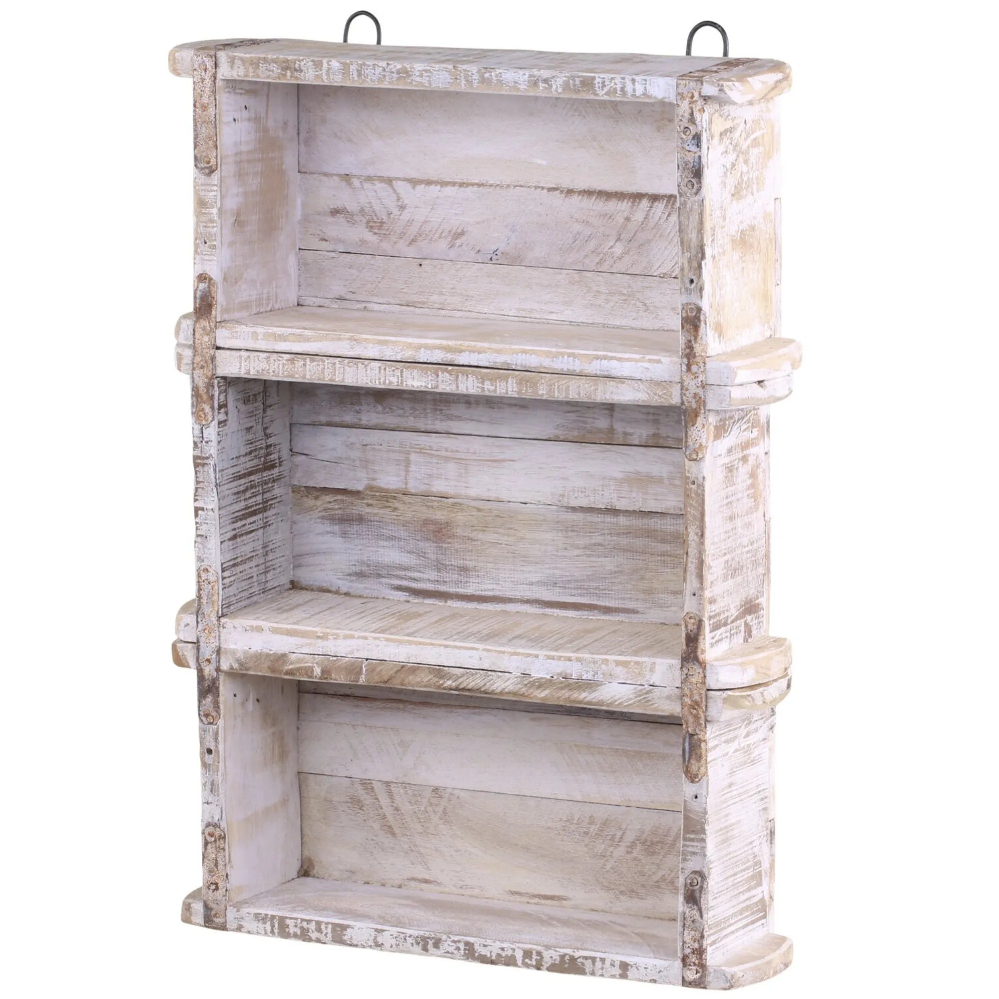 Chic Antique Wandregal aus Ziegelformen antik weiß