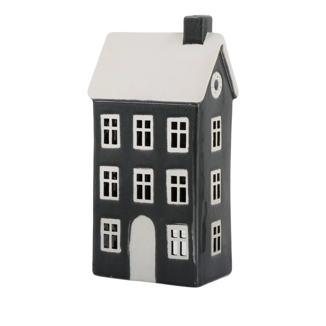 Chic Antique &quot;Chamonix&quot; Haus für Teelichter dunkelgrau 25 cm