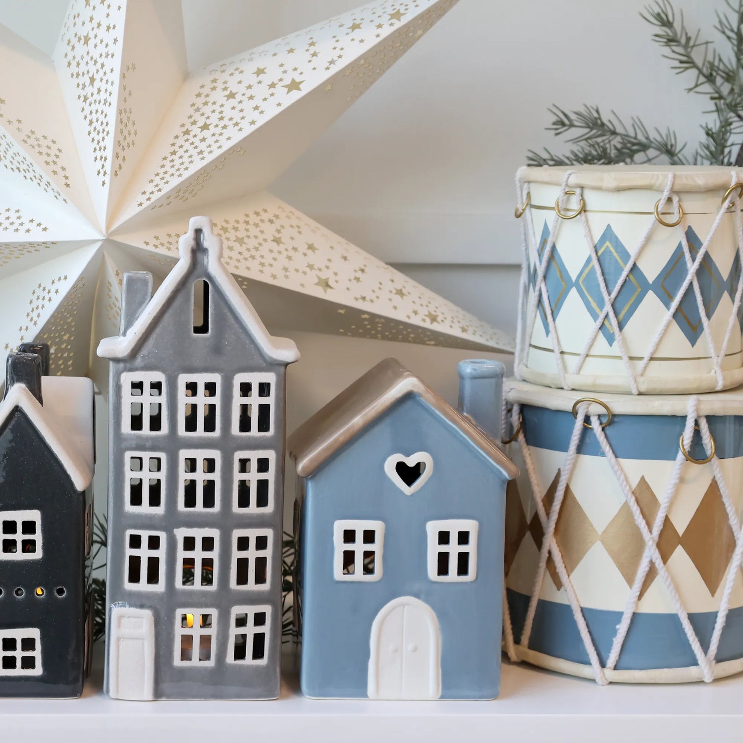 Chic Antique &quot;Chamonix&quot; Haus für Teelichter grau 25 cm