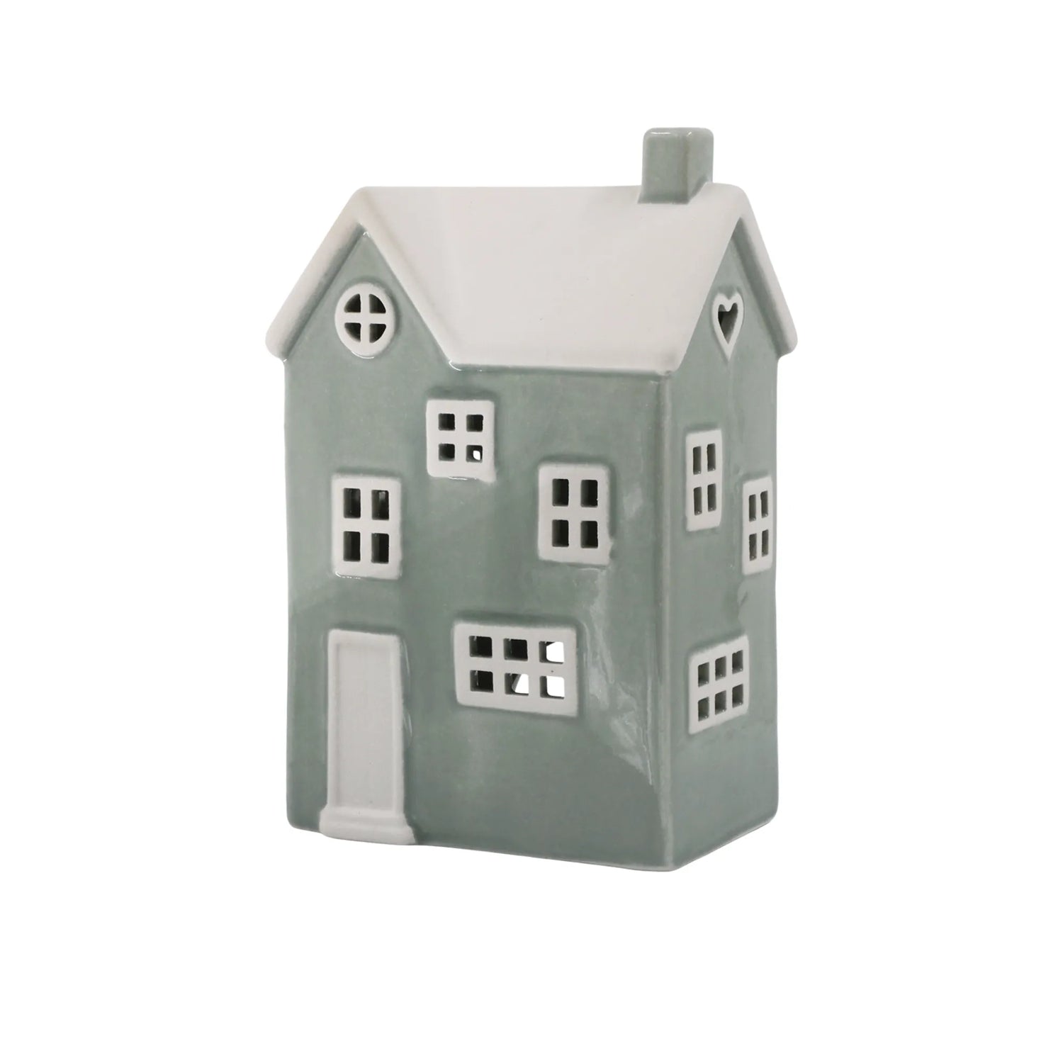 Chic Antique &quot;Chamonix&quot; Haus für Teelichter hell grün Verte 21 cm