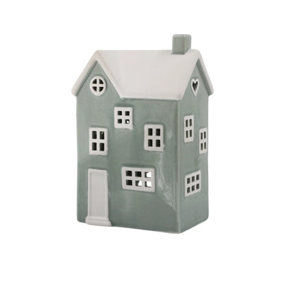 Chic Antique &quot;Chamonix&quot; Haus für Teelichter hell grün Verte 21 cm