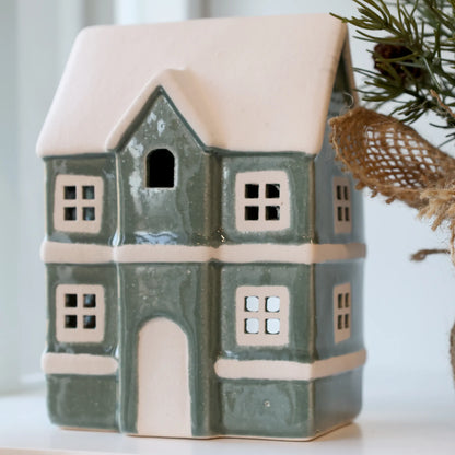 Chic Antique &quot;Chamonix&quot; Haus für Teelichter verte grün 14 cm