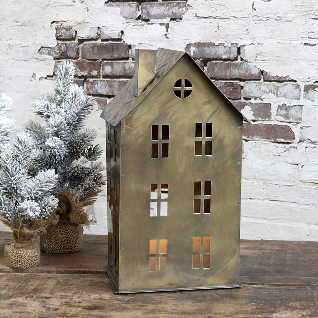 chic antique lichthaus hoch messingfarben