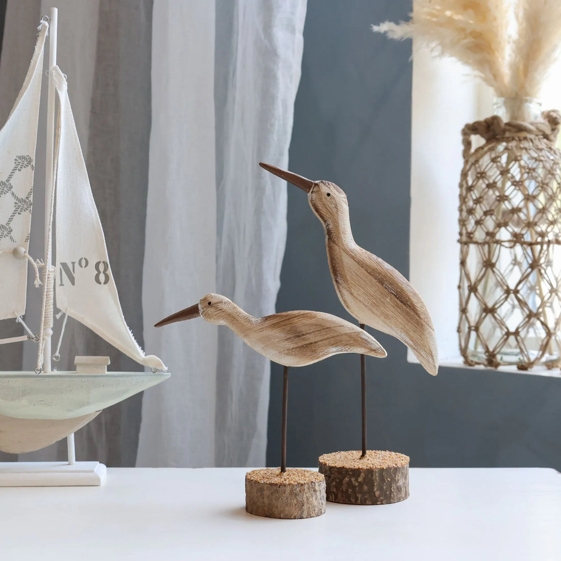 chic antique möwe auf holzfuß deko anna und ole