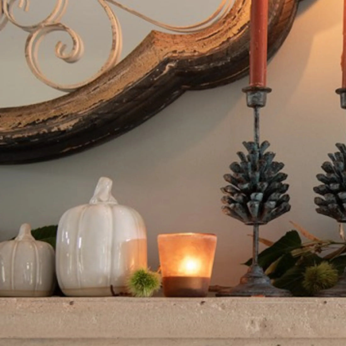 clayre eef kürbis rund 6 cm beige grau herbst anna und ole shop