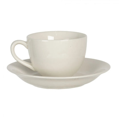 Clayre &amp; Eef Tasse mit Unterteller Herbst Winter &quot;Rehe&quot;