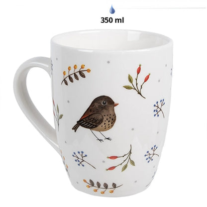 Clayre &amp; Eef Tasse Becher &quot;Herbstvogel&quot; 350 ml