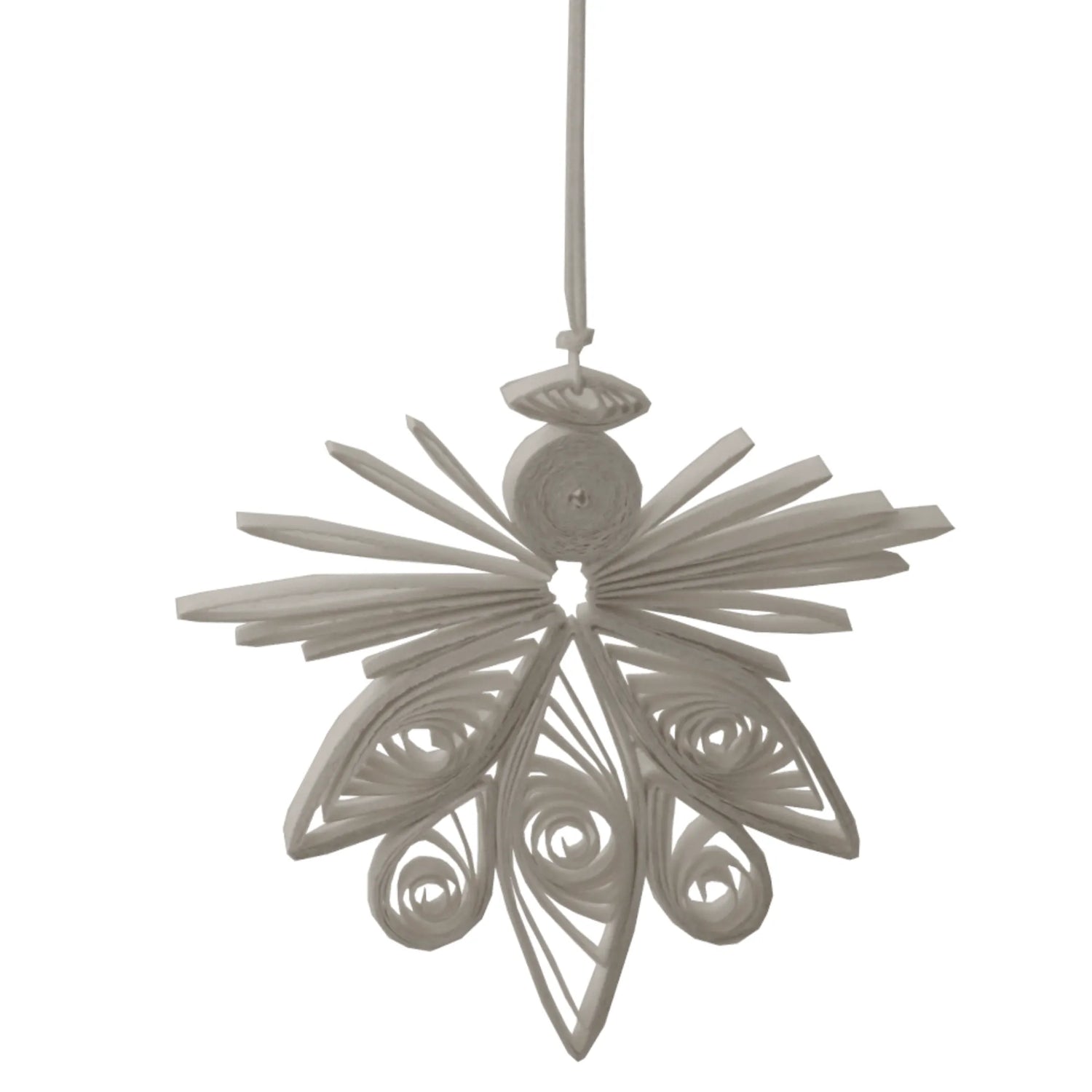 DBKD handgefertigter Engel aus Papier weiß ø 8 cm