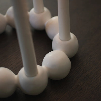 DBKD Kerzenhalter "Bright" Advent Weihnachten aus Keramik ø 27 cm weiß