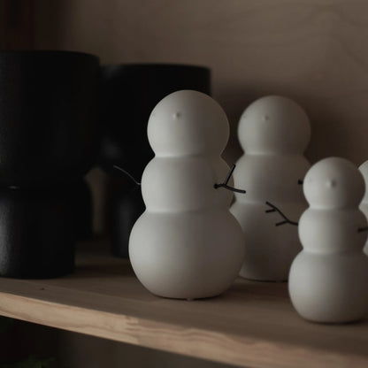 DBKD Schneemann aus Keramik Large 16,5 cm weiß