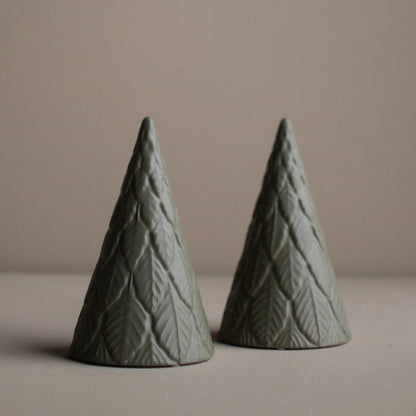 DBKD Baum Weihnachten Moos-Grün 18 cm aus Keramik