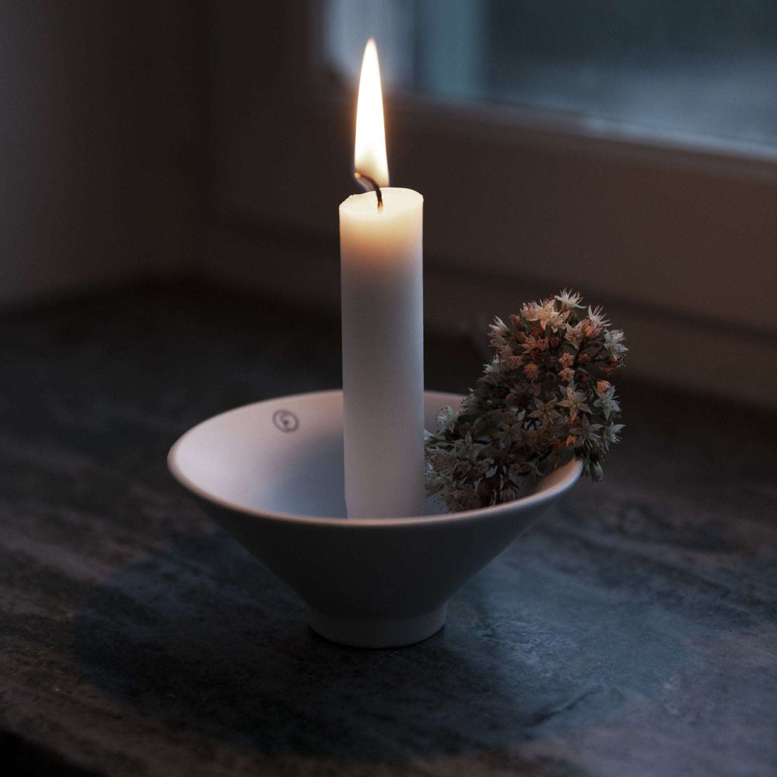 ernst kerzenhalter schale weiß