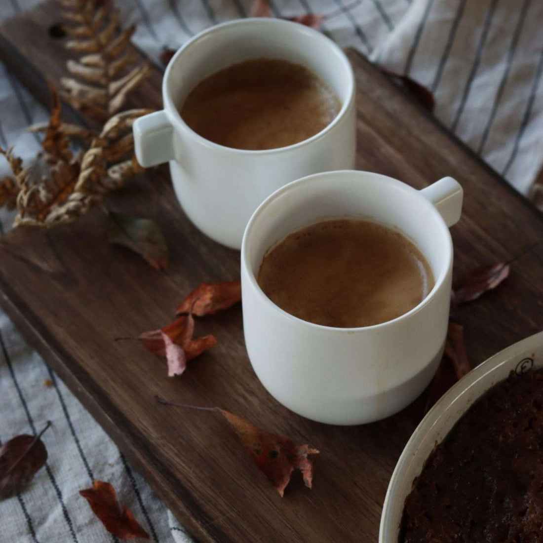 ERNST Tasse mit Unterteller weiß sand